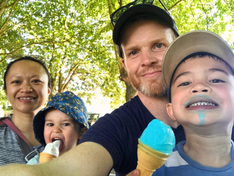 Ice cream on a hot summer day in London